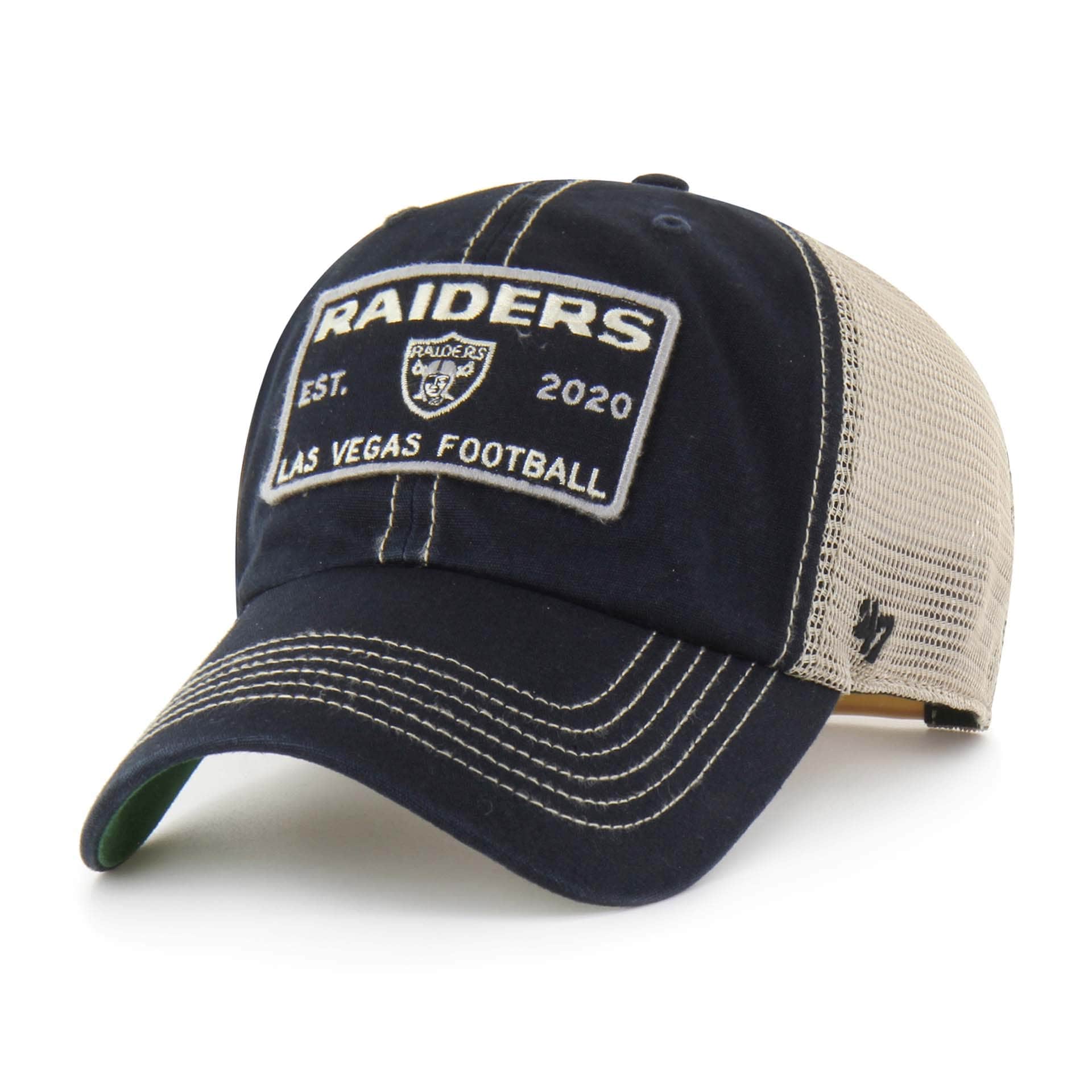 Las Vegas Raiders Vintage Wabash '47 Clean Up Trucker NFL Cap Black