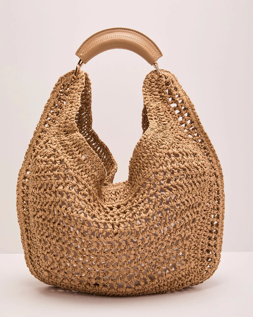 Salt and Sun Woven Crochet Straw Hobo Bag