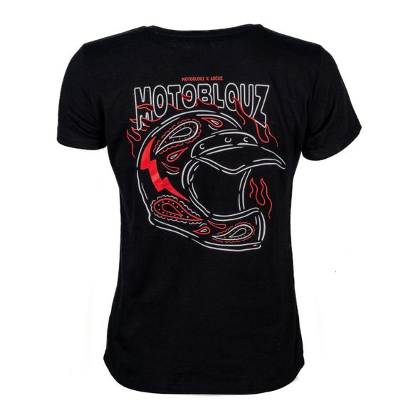 T-Shirt Motoblouz X ADELIE - FEMME - 20ANS - NoirRef : MB0402