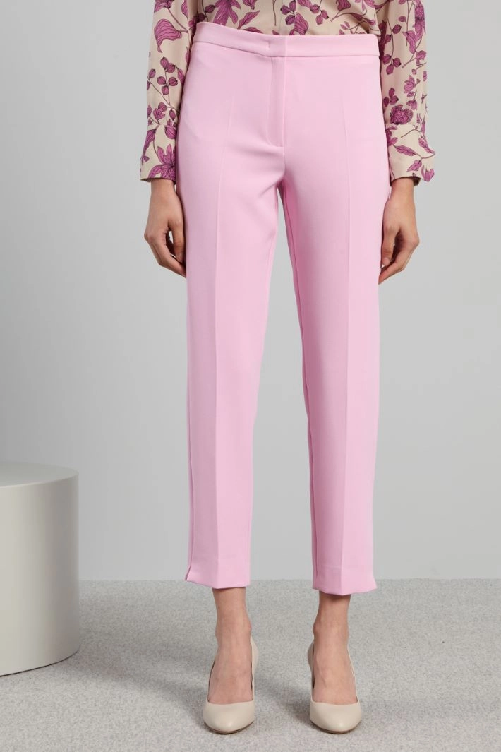 Trousers with slits at hem - PINK