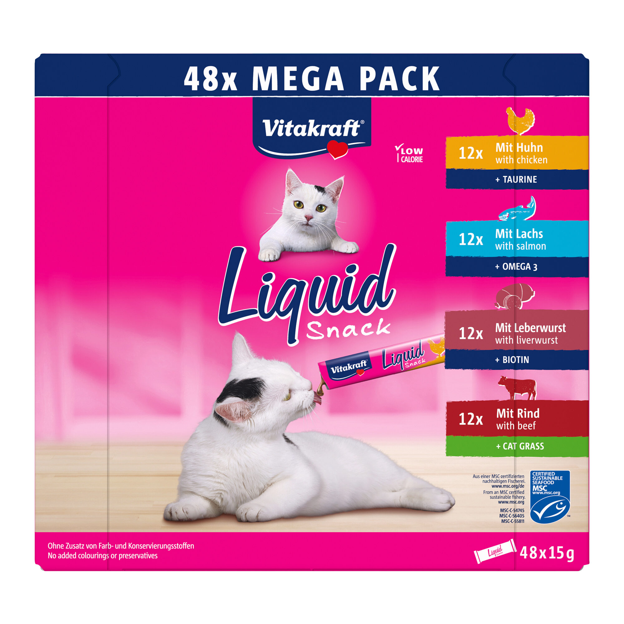 Vitakraft Liquid Snack Mega Pack - 48 x 15g