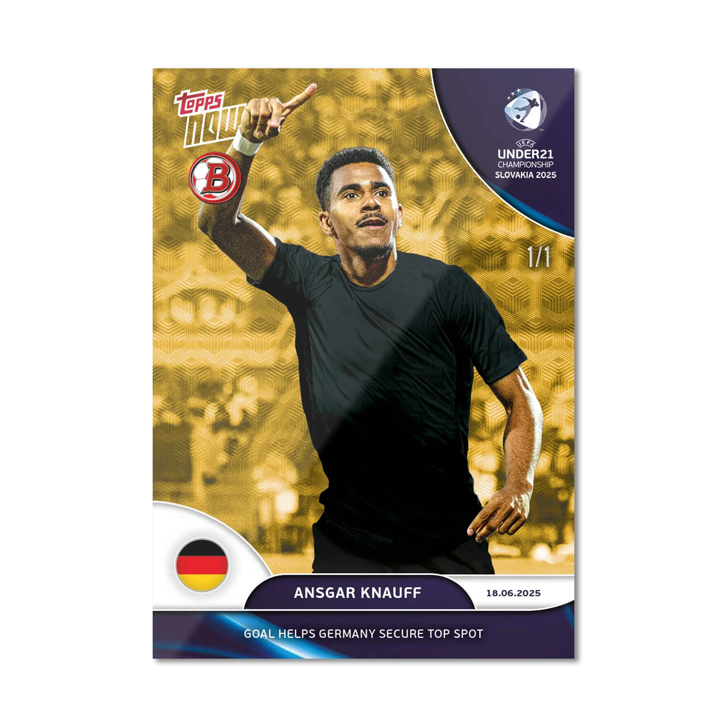 Ansgar Knauff - 2025 UEFA Euro U-21 Topps NOW® - Card 6