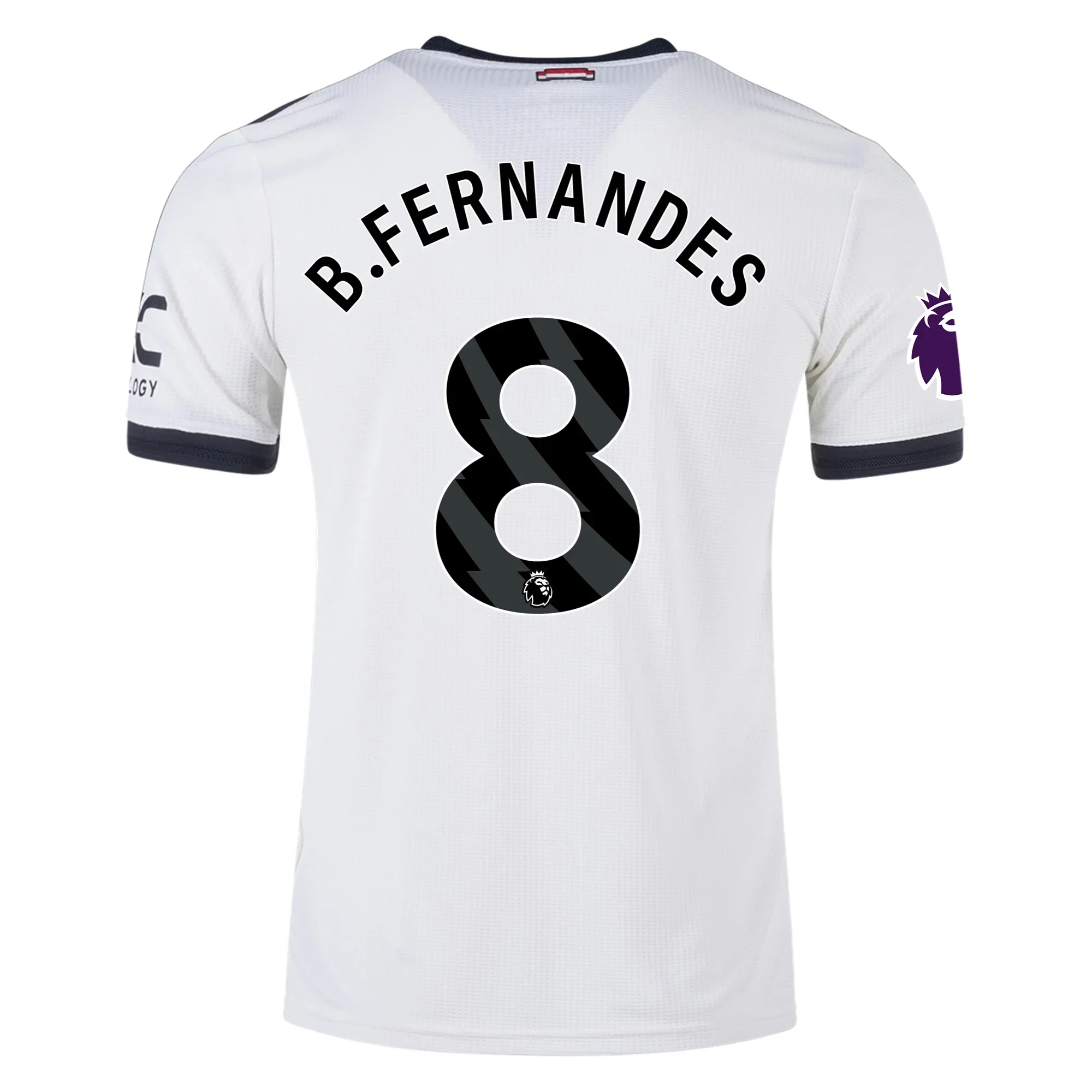 Manchester United Bruno Fernandes Authentic Third Jersey w/ EPL Patch 24/25 (Off White)