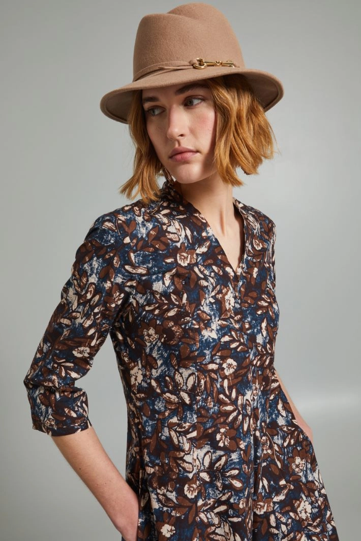 Wool fedora hat - BEIGE GOLD