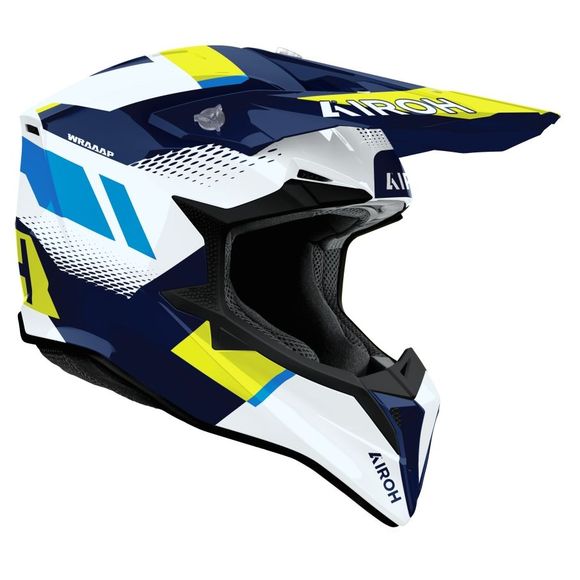 Casque cross Airoh WRAAAP - VISION 2026 - Jaune / BleuRef : AR1540-C42132
