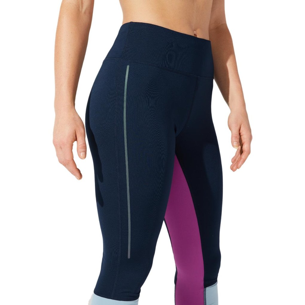 asics Visibility Running Tights Women - french blue/digital grape