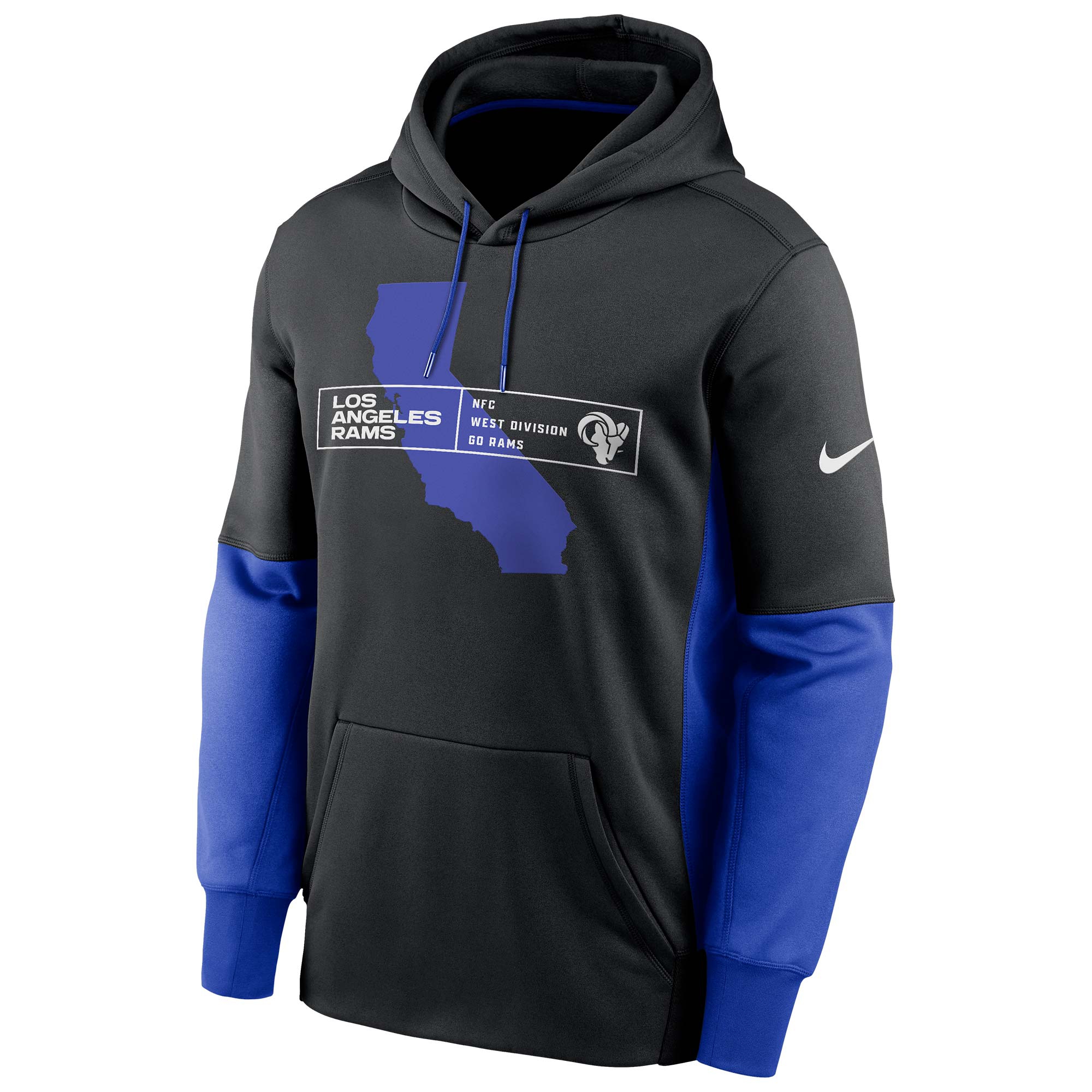 Los Angeles Rams Color Block Nike Therma NFL Hoodie