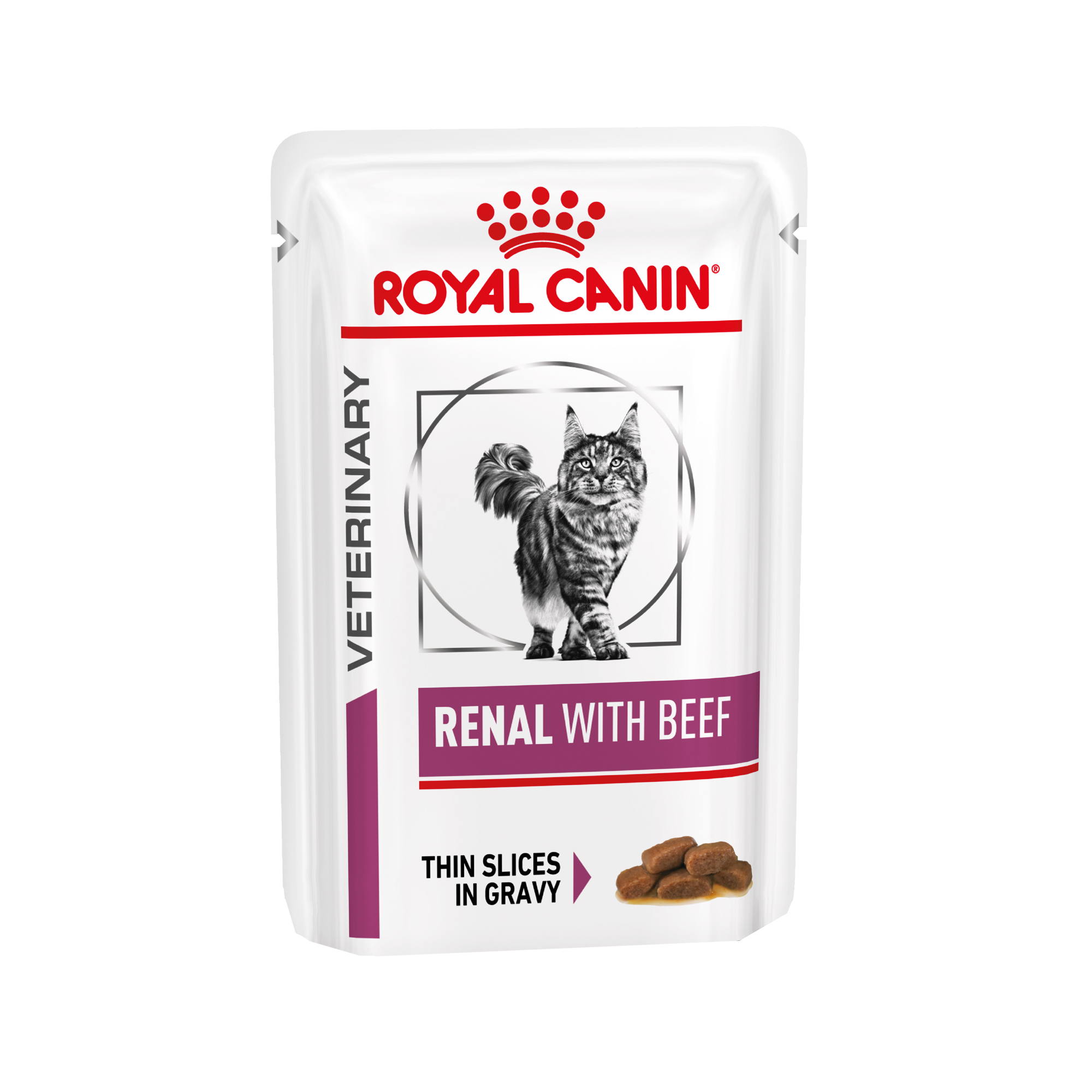 Royal Canin Renal Feline - Cat - with Beef 12 x 85g Pouches