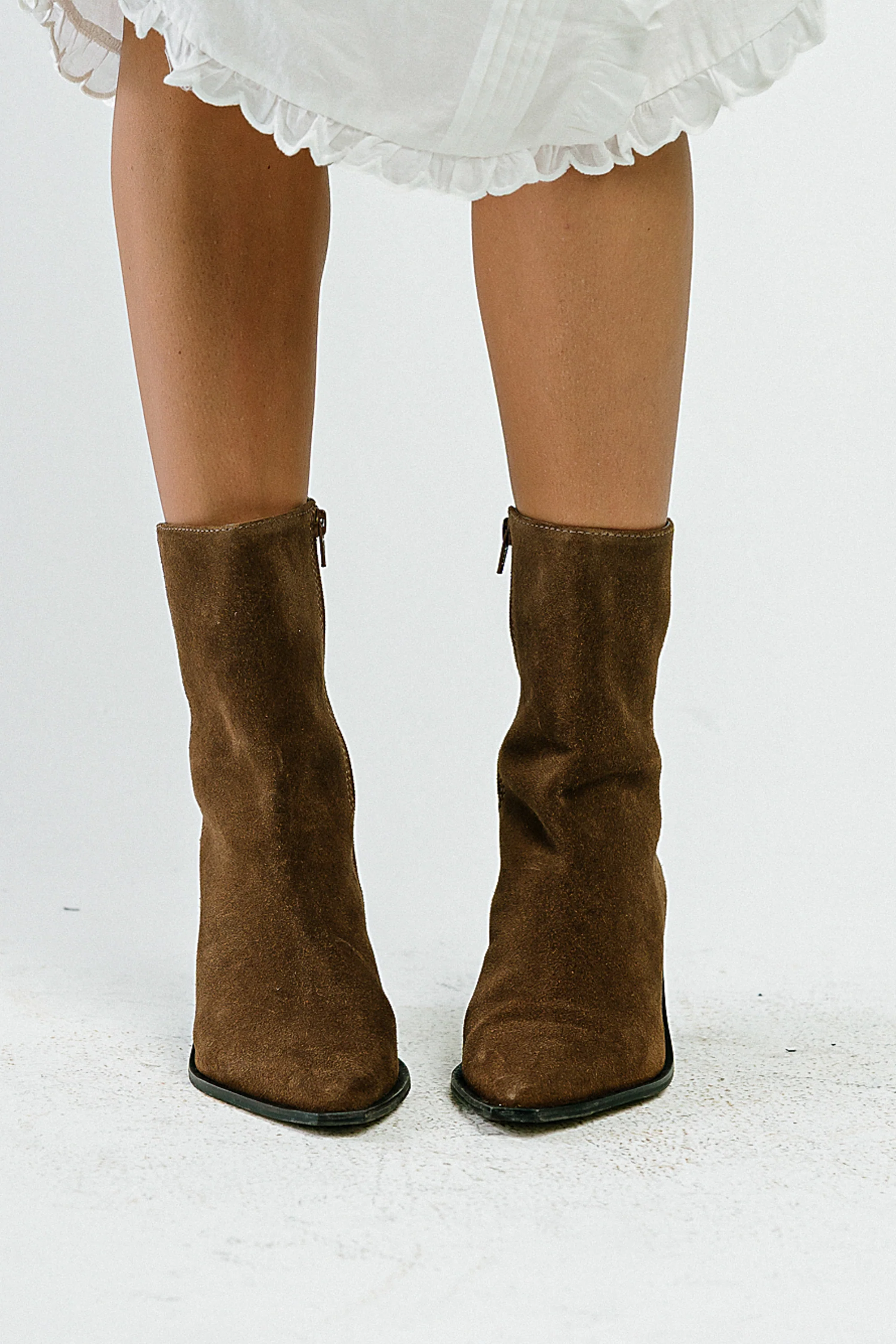 Cleo Ankle Bootie in Brown