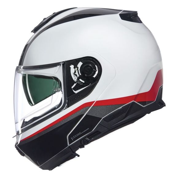 Nolan N100-6 Modular Helmet - INCOGNITO - White / RedRef: Nl1632-C217