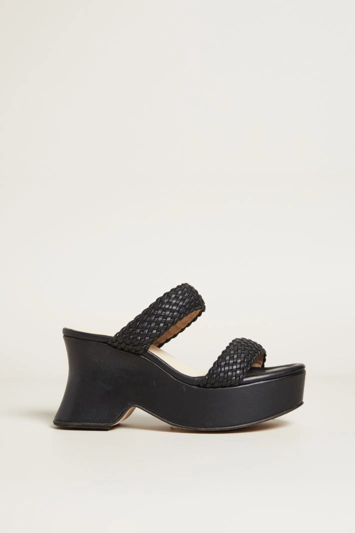 Wedge sandals - BLACK