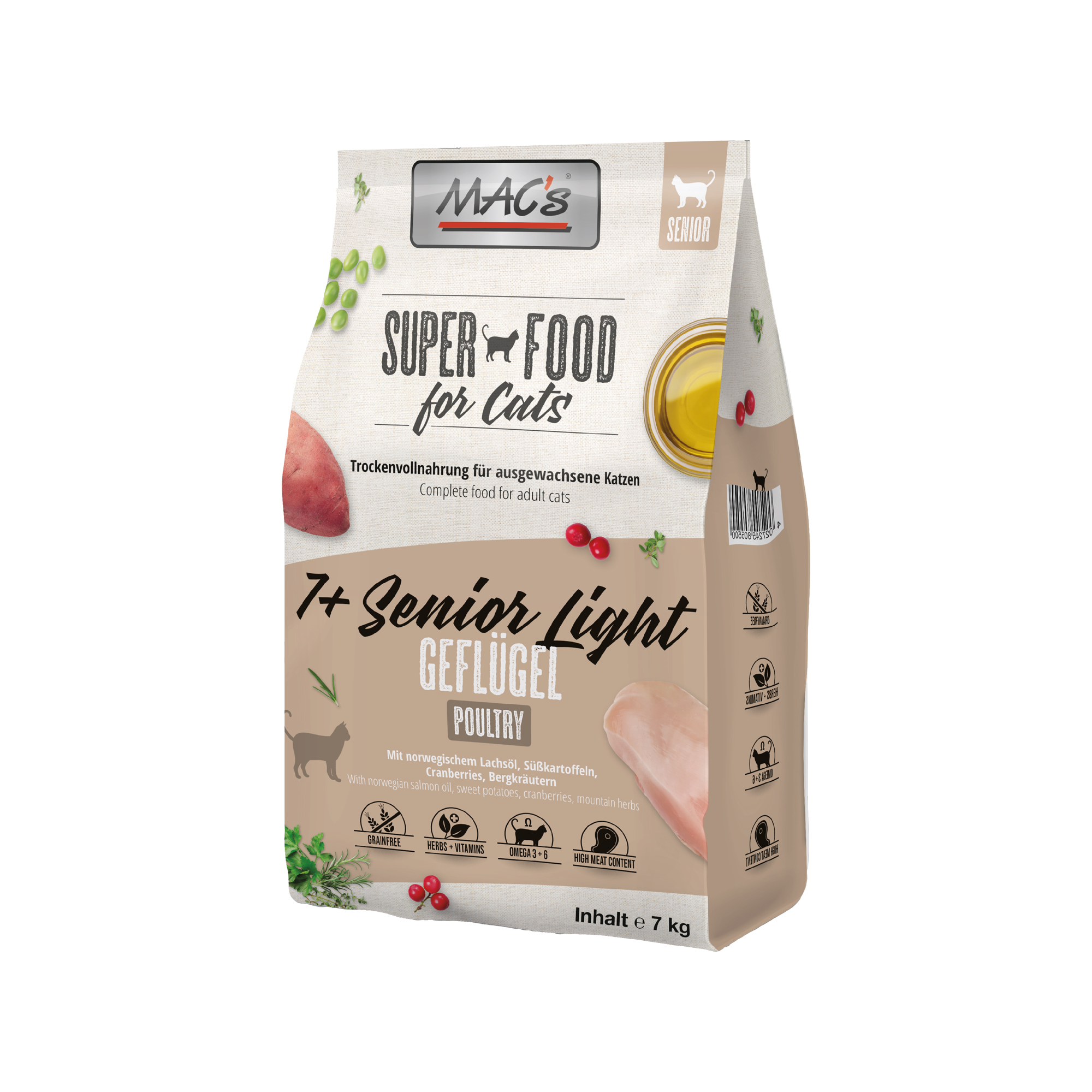 MAC's 7+ Senior Light Cat Food - 1,5 kg