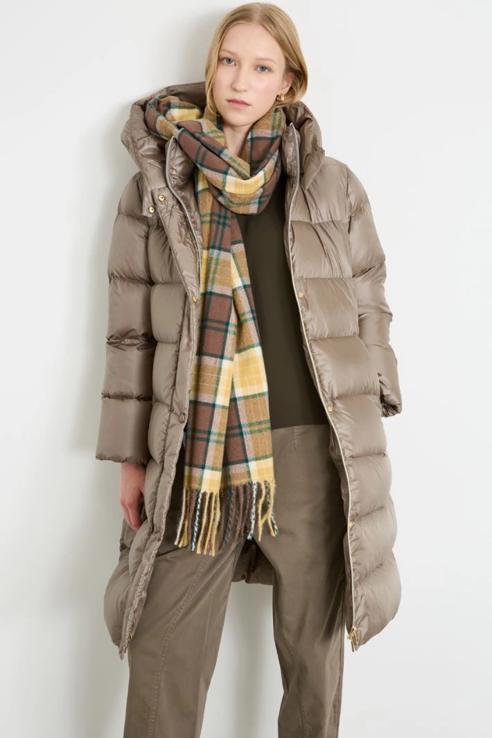 Yarn-dyed scarf - BROWN