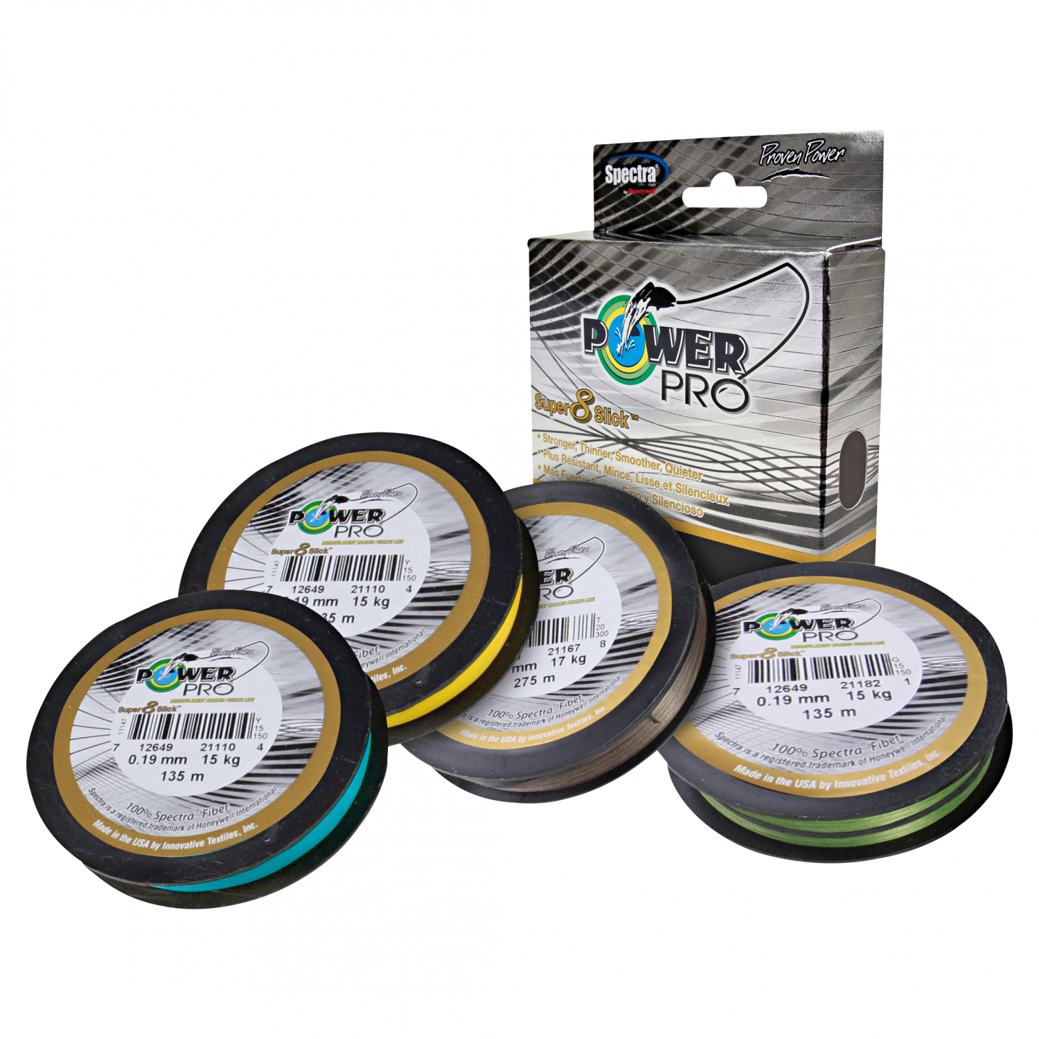 Power Pro Fishing Line Super 8 Slick (yellow, 135 m)