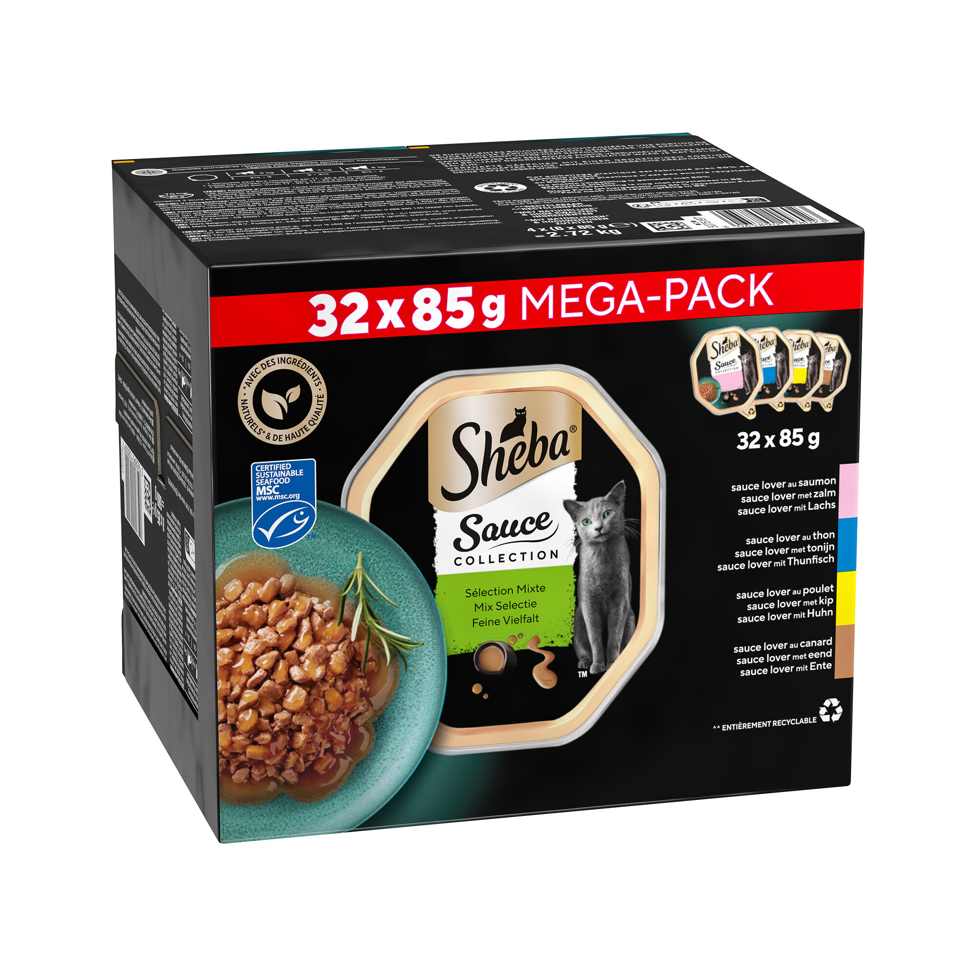 Sheba Sauce Collection - Mix Selection - Mega Pack - 32 x 85 g