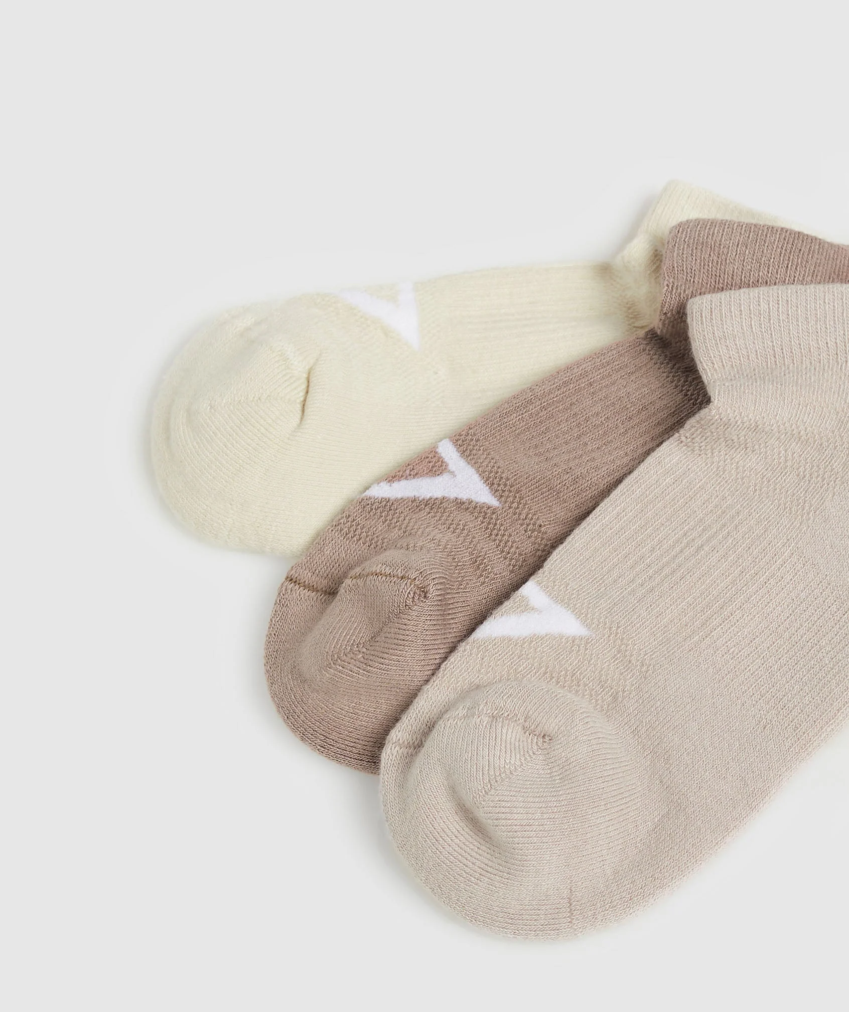 Ankle Socks 3pk Mocha Mauve/Stone Pink/Ecru White