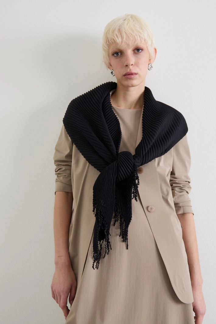 Pleated stole - BLACK
