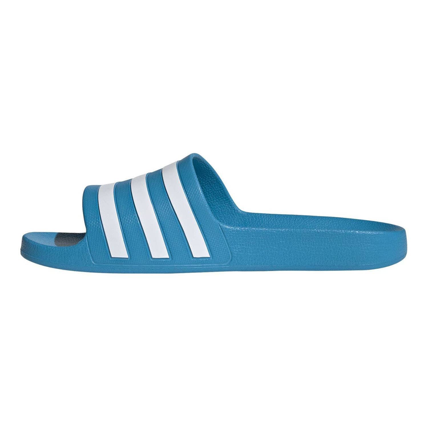 UNISEX BLUE AND WHITE ADIDAS ADILETTE AQUA SLIDES