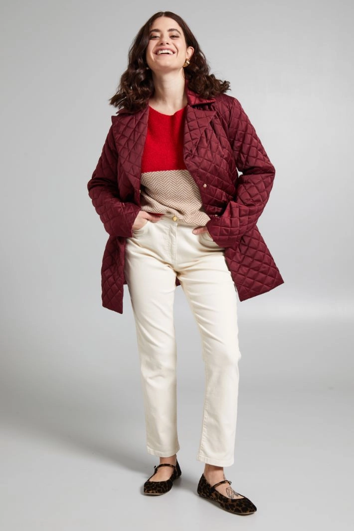 Stretch bull trousers - ECRU