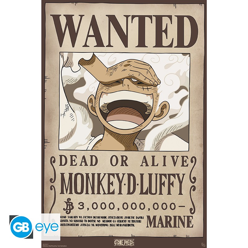 ONE PIECE Poster Wanted Luffy Wano (91.5x61cm)