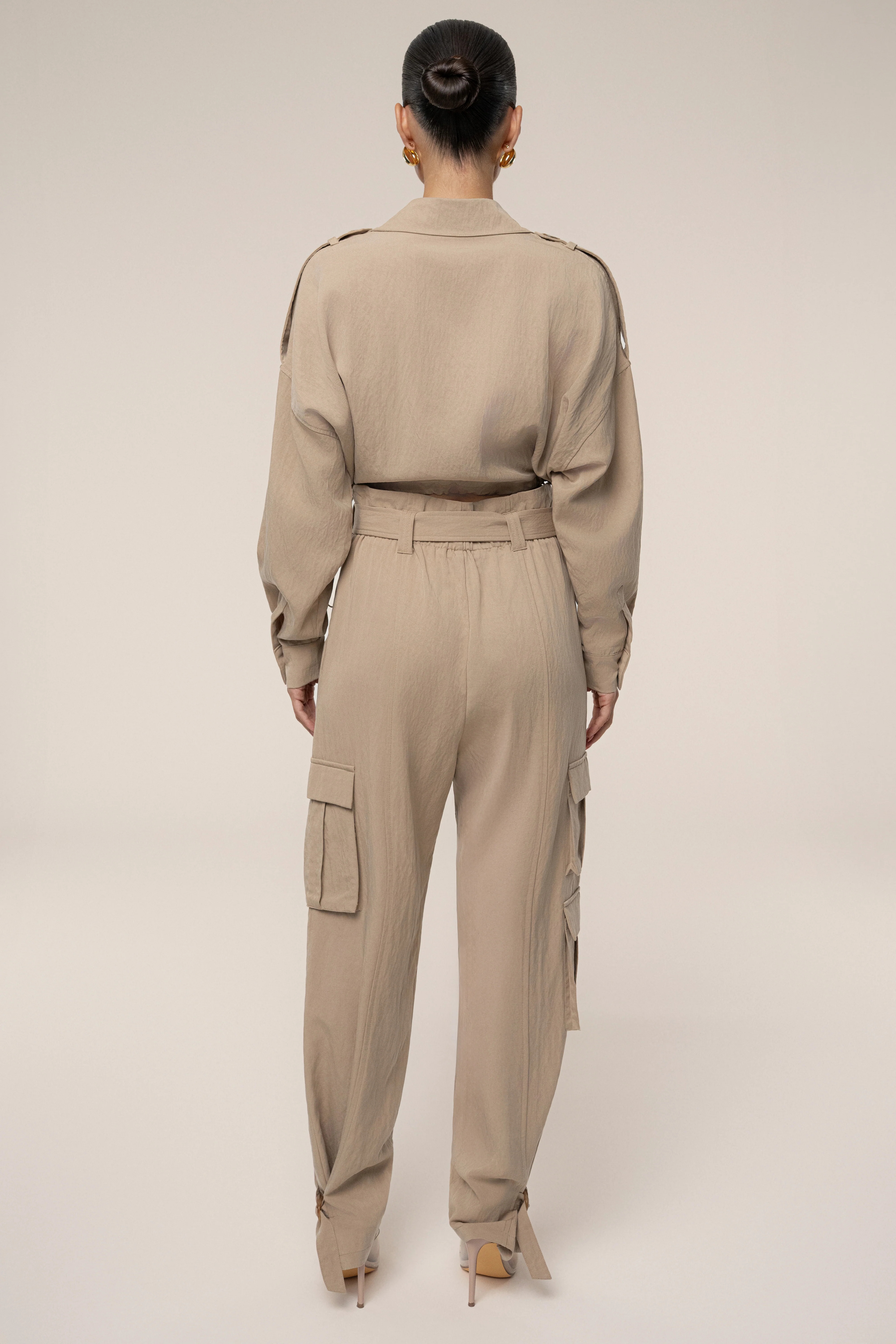 Tan Boundless Belted Cargo Pants