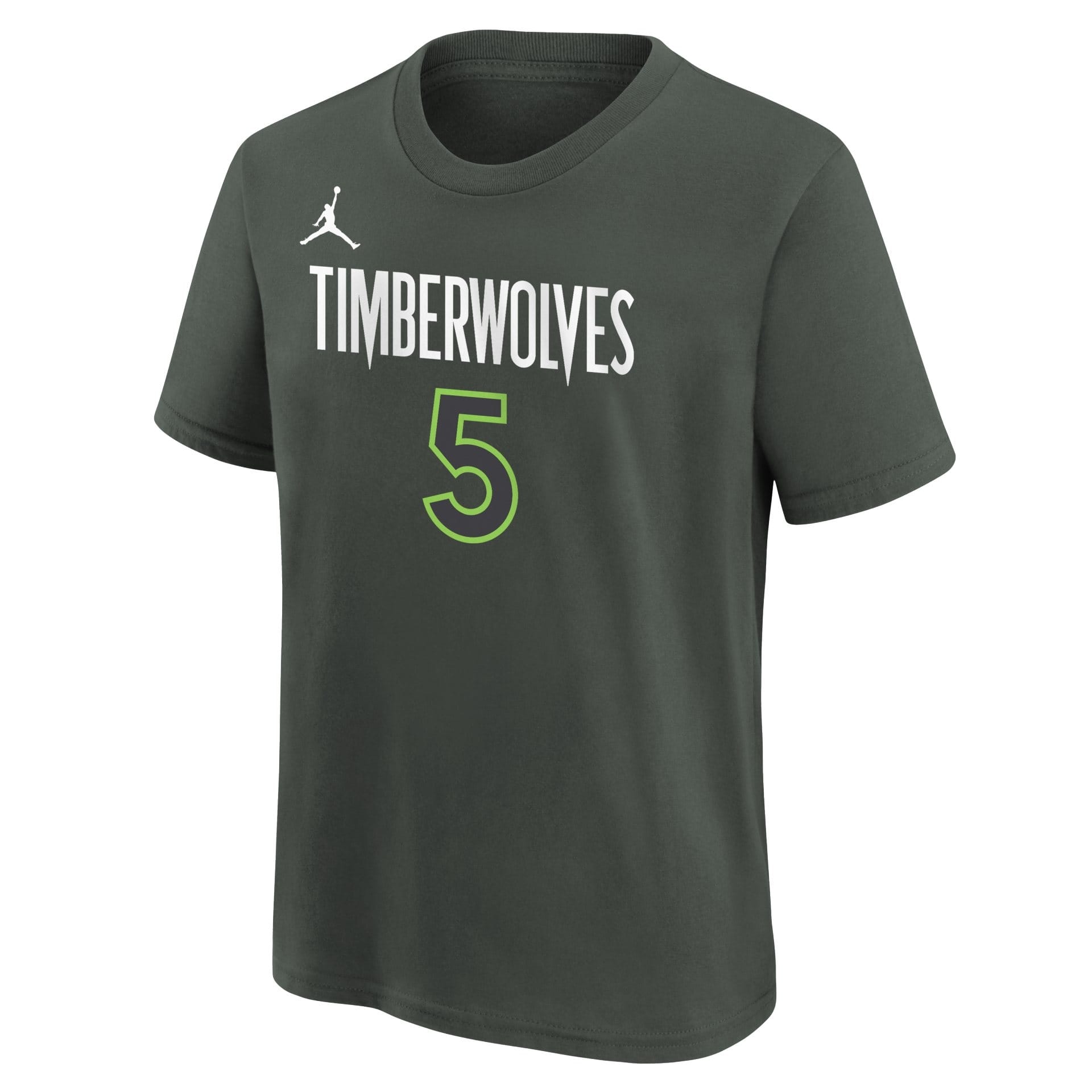 Anthony Edwards #5 Minnesota Timberwolves Player NBA T-Shirt Gray (YOUTH)