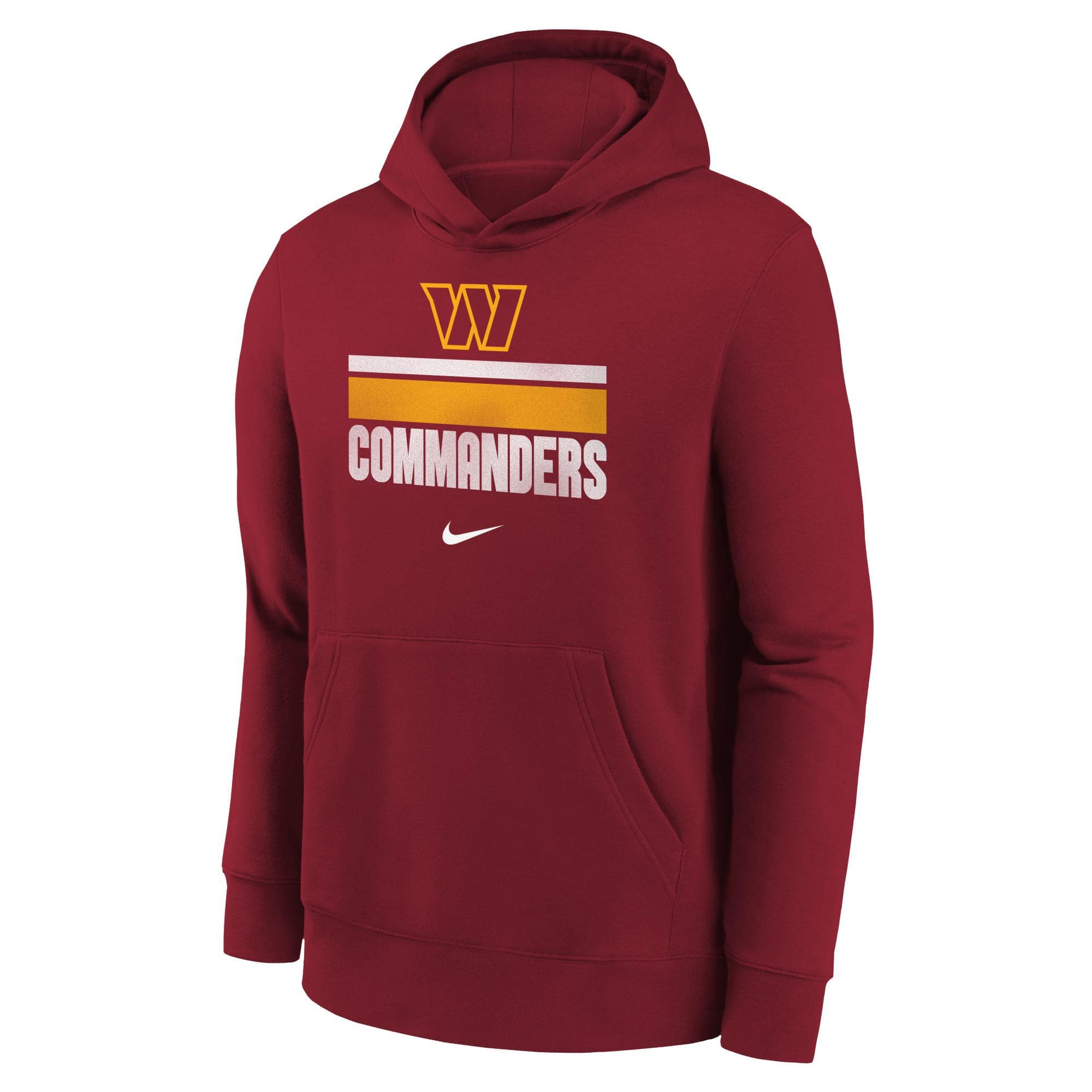 Washington Commanders NFL Team Stripes Nike Club Hoodie (YOUTH)
