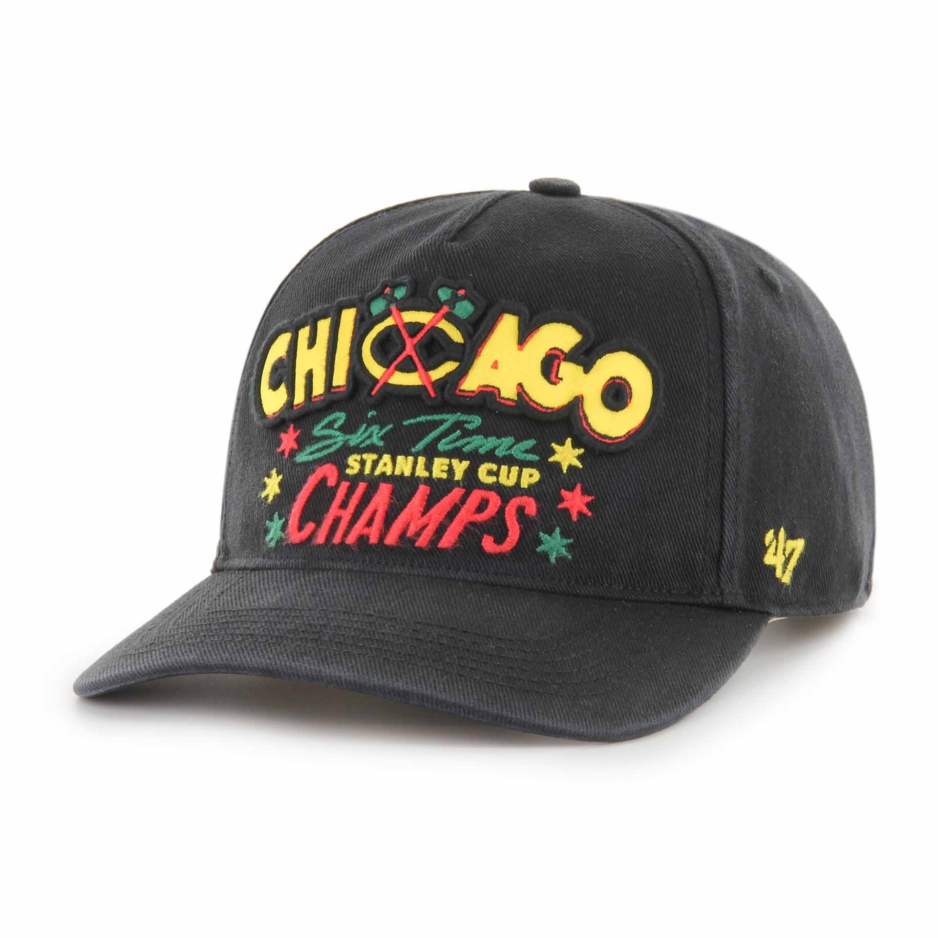 Chicago Blackhawks Hitch Charlton '47 Adjustable NHL Cap Black