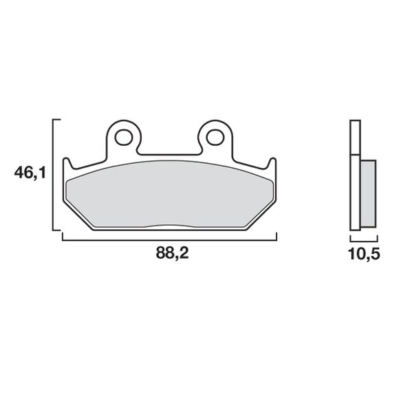 Brembo organic front brake padsRef: 07HO3509