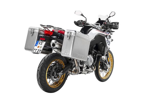 Touratech ZEGA Mundo 31/38 suitcase - Black support included - AluminumRef: Trt01596A / 01-082-6180-0