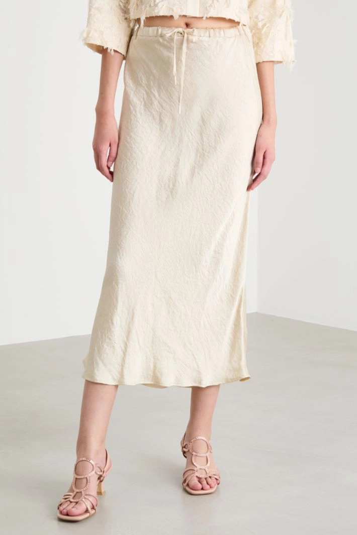 Twill skirt - IVORY