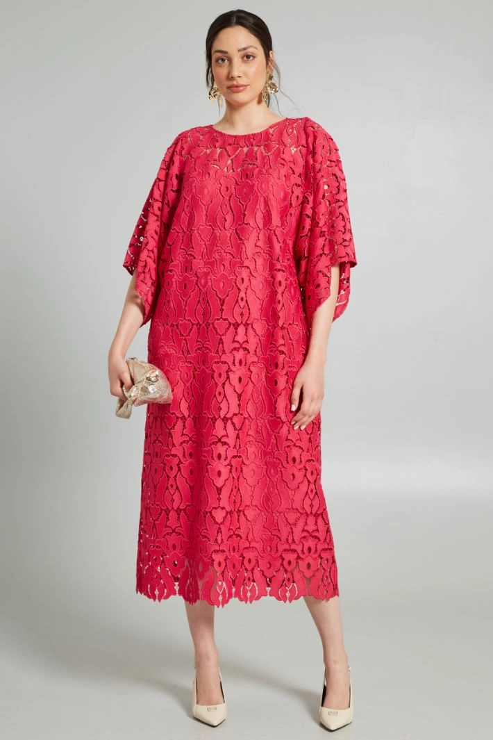 Macramé dress - MAGENTA