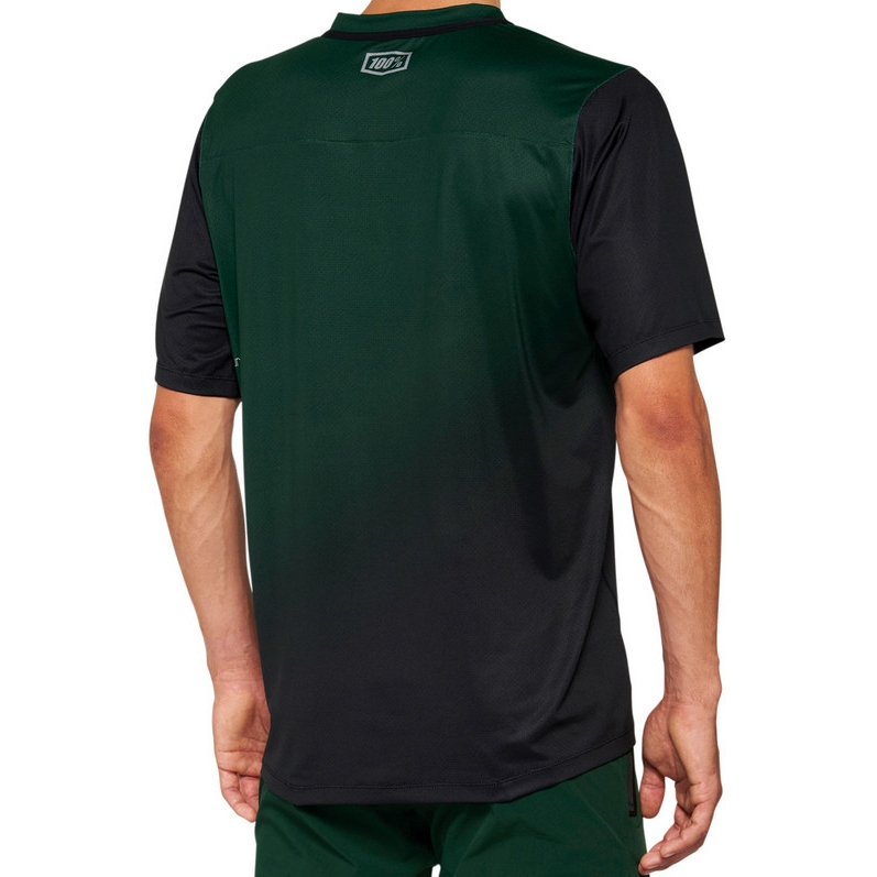 100% Celium Short Sleeve Bike Jersey Men - forest green/black