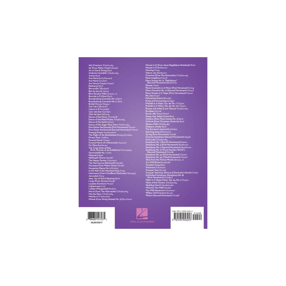 Hal Leonard 101 Classical Themes Clarinet – Thomann Ireland