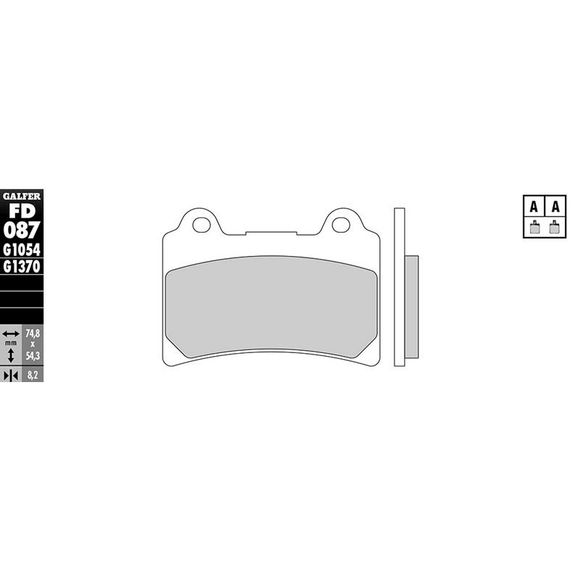 Galfer Sinter Metal Front Brake PadsRef: FD087G1054