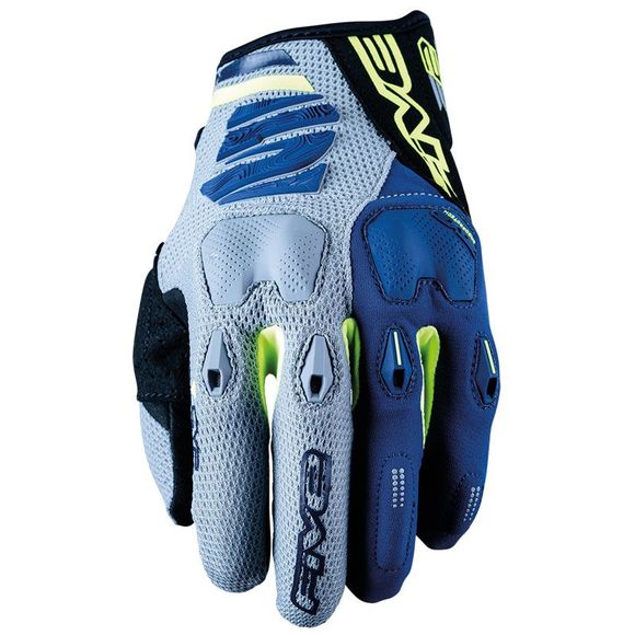 Five E2 Enduro Gloves GREY FLUO YELLOW / NAVY 2023 - Grey / YellowRef: FV0316