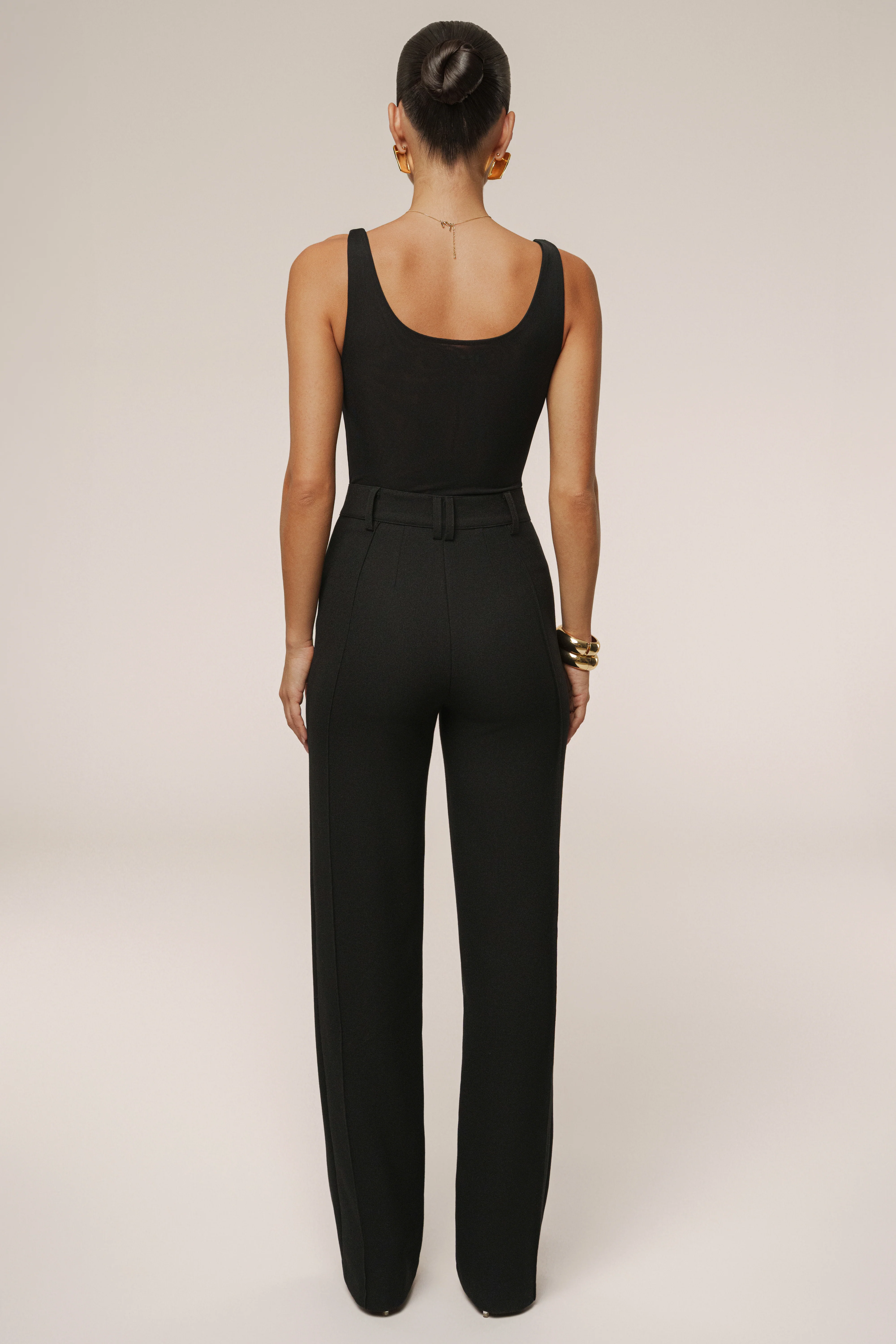 Black Mesh Essentials Tank Bodysuit Undergarment