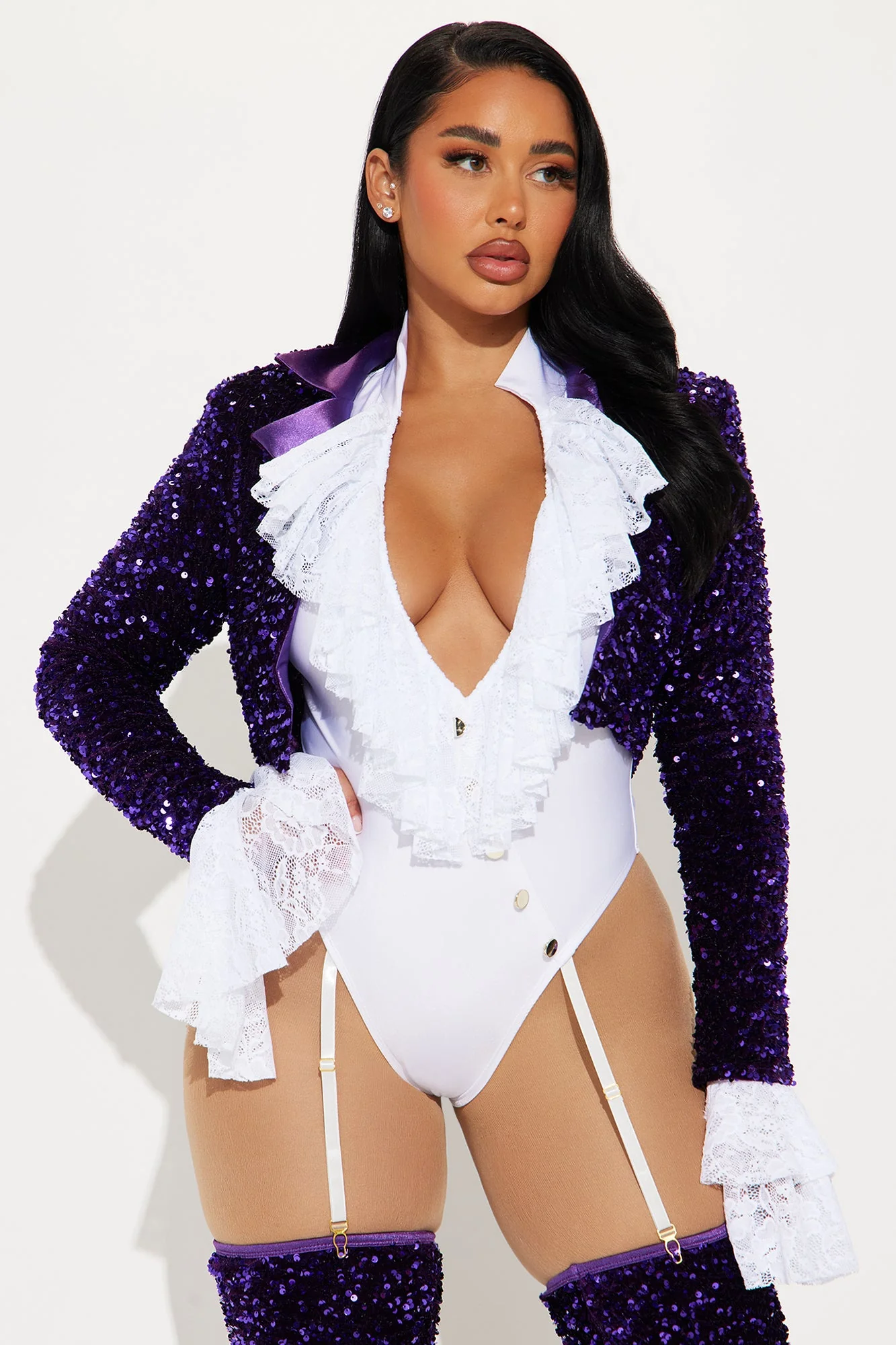 Purple Singer 3 Piece Costume Set - Purple