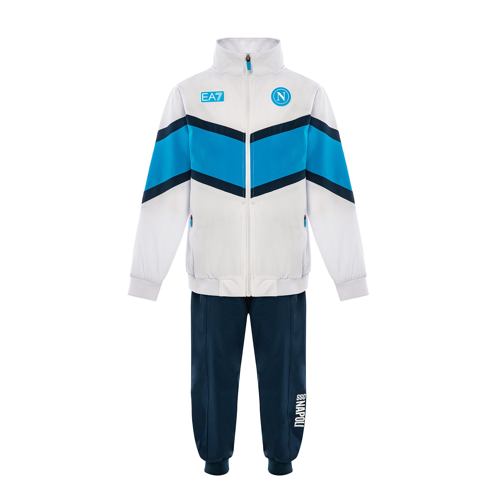 SSC Napoli Polystretch Tracksuit White For Kids 2025/2026