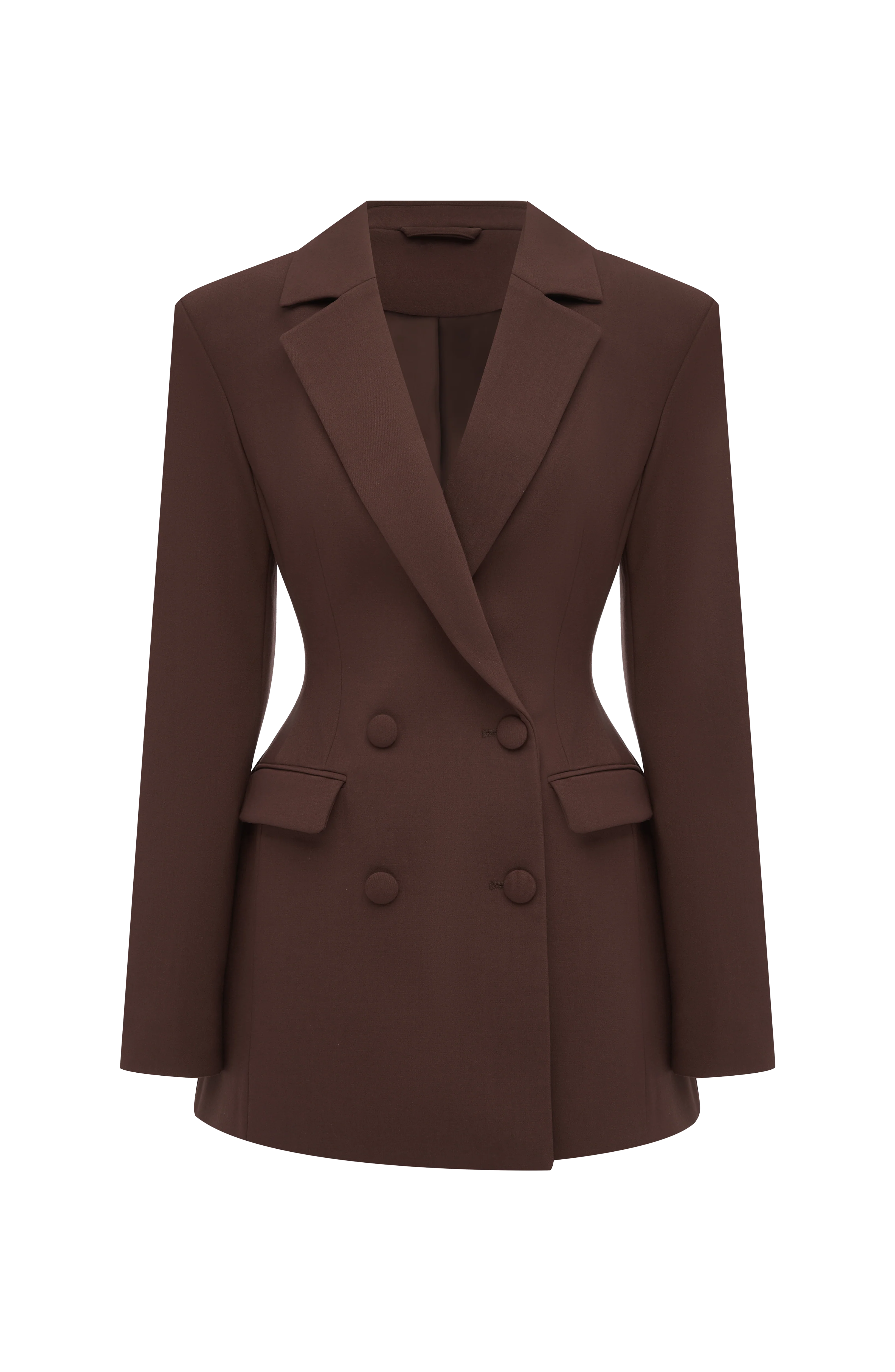 Elvira Mini Dress - Plum Brown