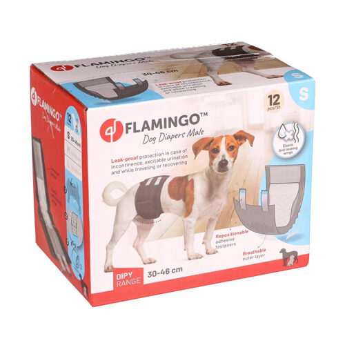 Flamingo Disposable Belly Band Dipy Male - Black - M