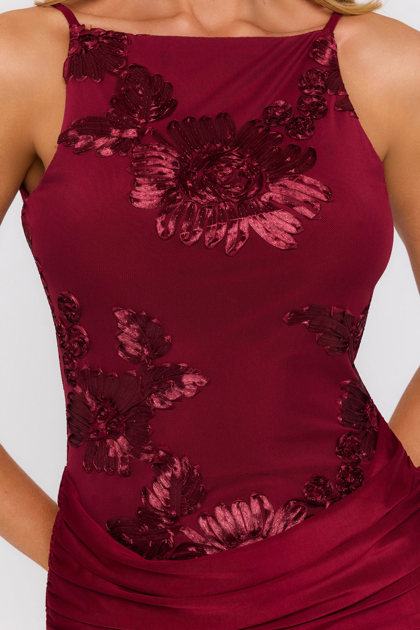 Runway Romance Mini Dress Wine