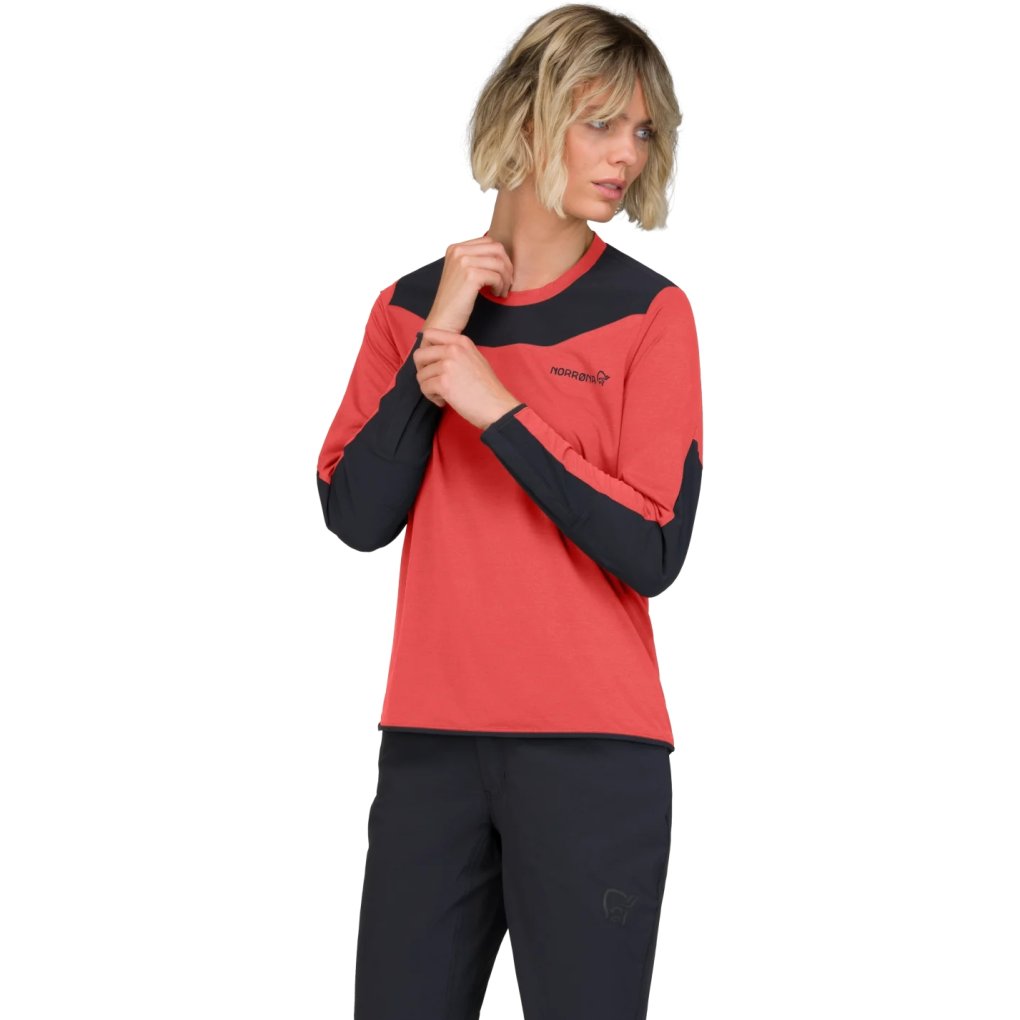 Norrona skibotn equaliser tech Long sleeve Shirt Women - Paprika Red