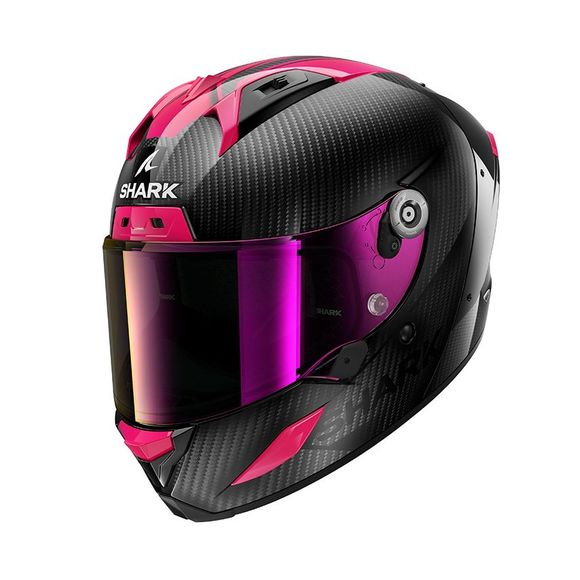 Shark AERON CARBON SKIN Full-Face Helmet - Carbon / BlueRef: SH1740-CCVB