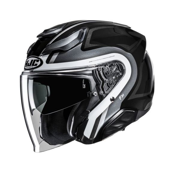 Casque jet HJC F31 - BASK - Noir / GrisRef : HJ1388