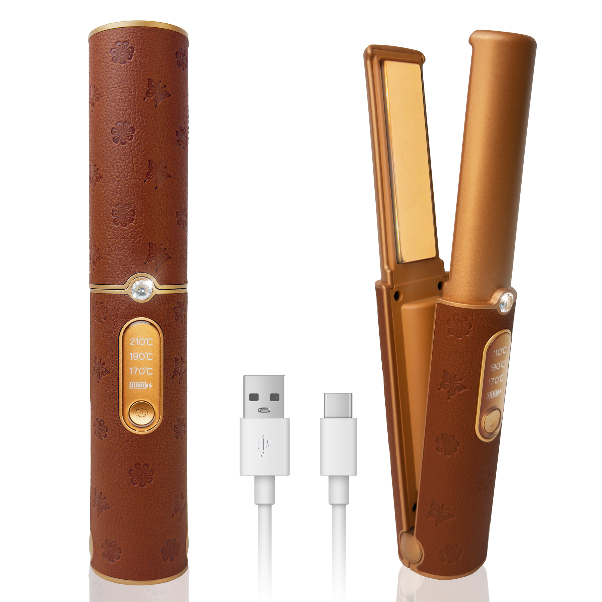 Cordless Hair Straightener 5000mAh Long-Lasting Portable Flat Iron