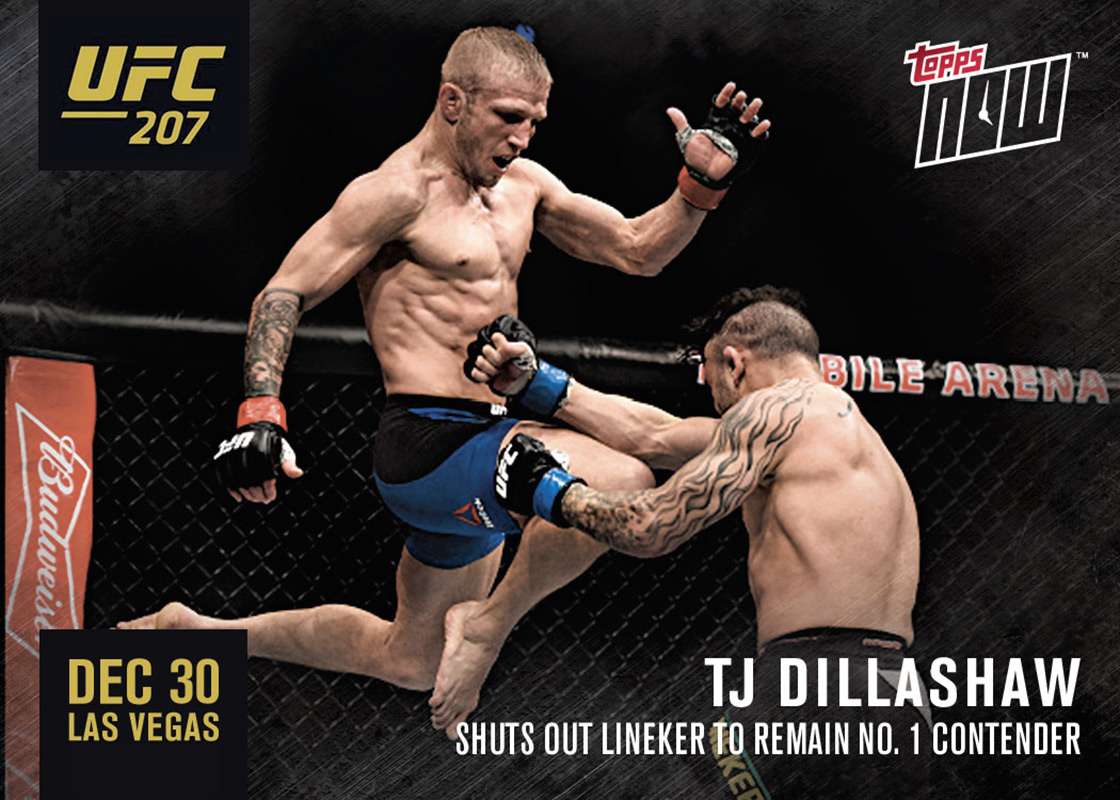 TJ Dillashaw UFC 207 Topps NOW Card - Print QTY: 115 CARDS