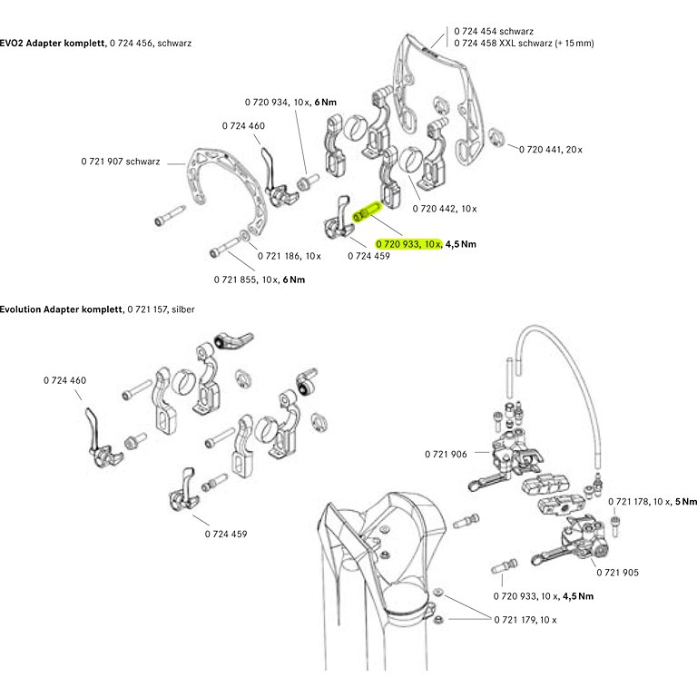 Magura Quick Release Bolt, for EVO 2 Adaptor - 0720933