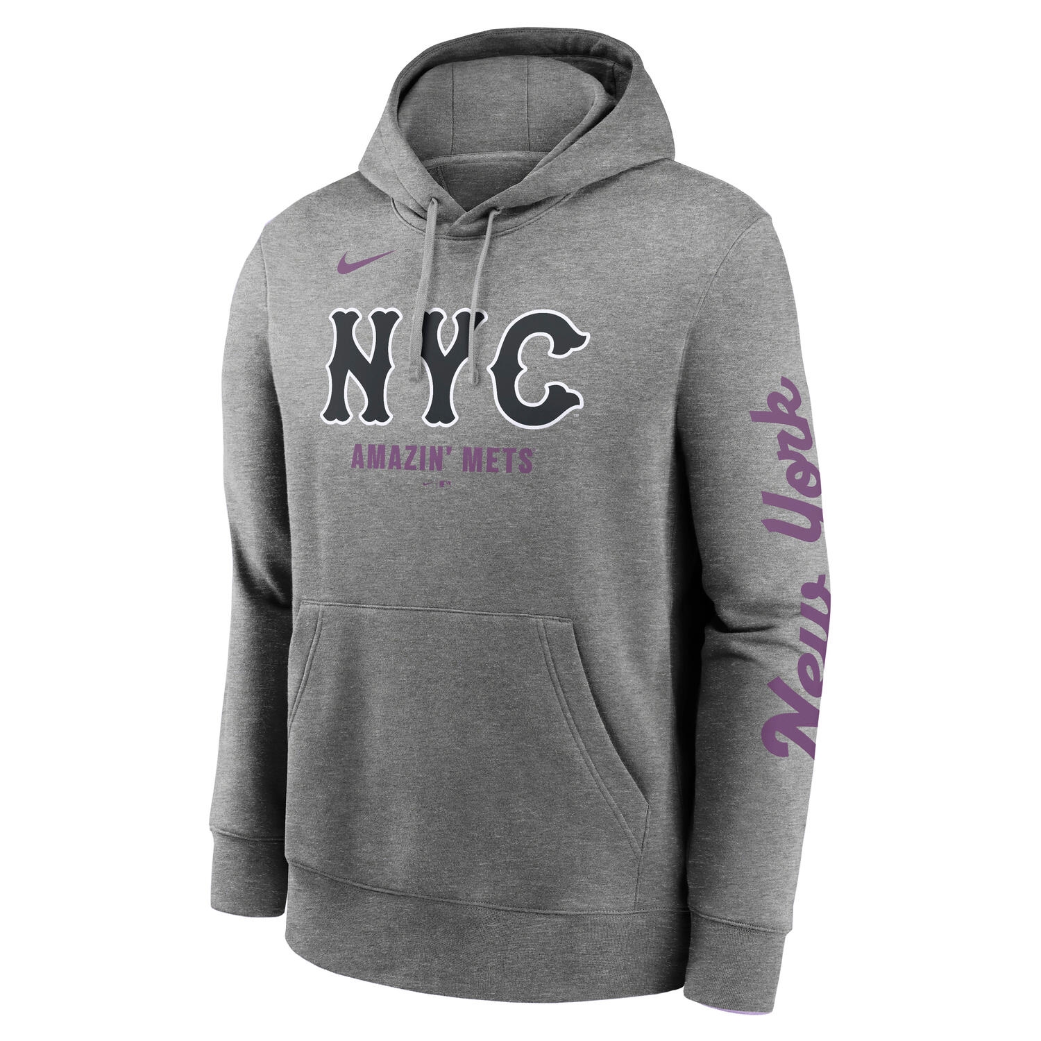 New York Mets City Connect Nike French Terry Club Hoodie Gray