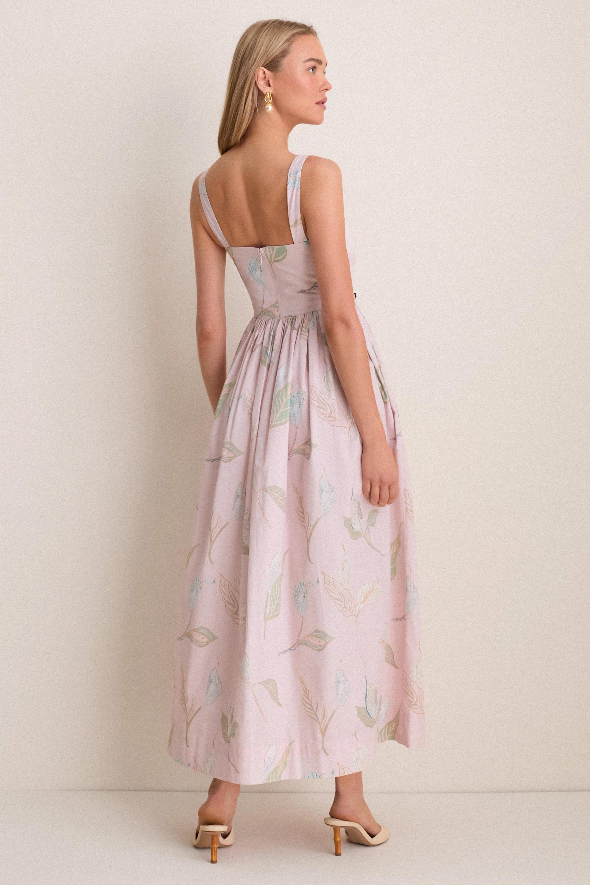Rose Peace Lily Scoop Neck Dress